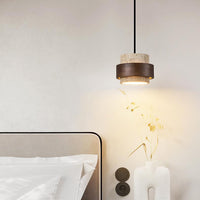 Geel Travertijn Japandi Minimalistische Hanglamp