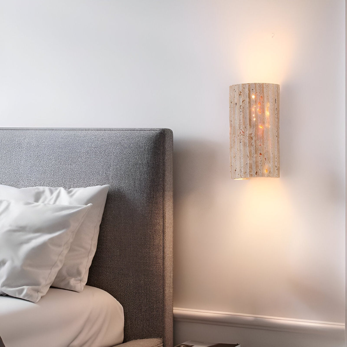 Solaro Travertine Tuin Buitenwandlamp