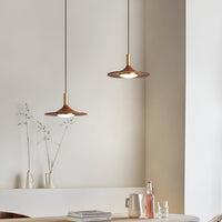 Noordse Stijl Walnoot-Finish IJzeren Hanglamp