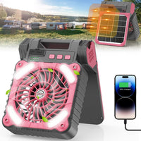 Koel draagbare oplaadbare robuuste bouwventilator met LED-schijnwerpers en USB Type-C-opladen Brehn