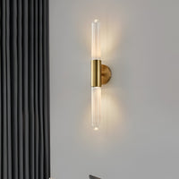 Noordse Watergolven Glas Messing Wandlamp LED 1-Licht