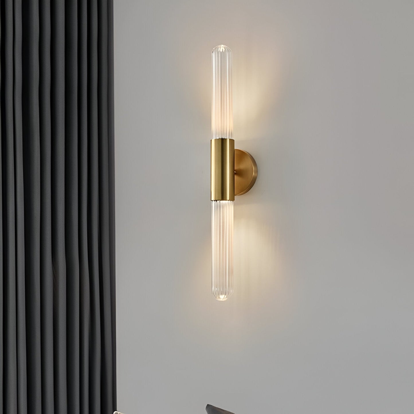 Noordse Watergolven Glas Messing Wandlamp LED 1-Licht