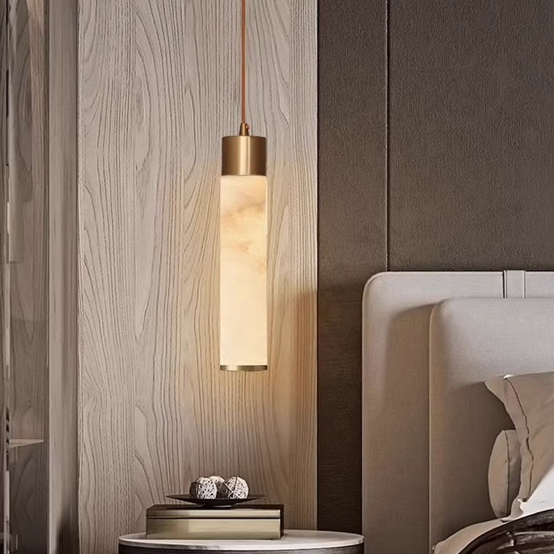 Ethereal Stone Glow Sculpturale Stijl Alabaster Hanglamp