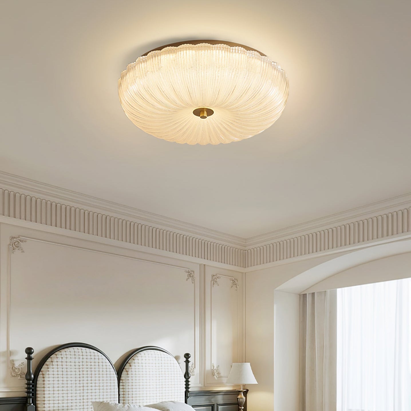 Gerimpeld Glazen Plafondlamp