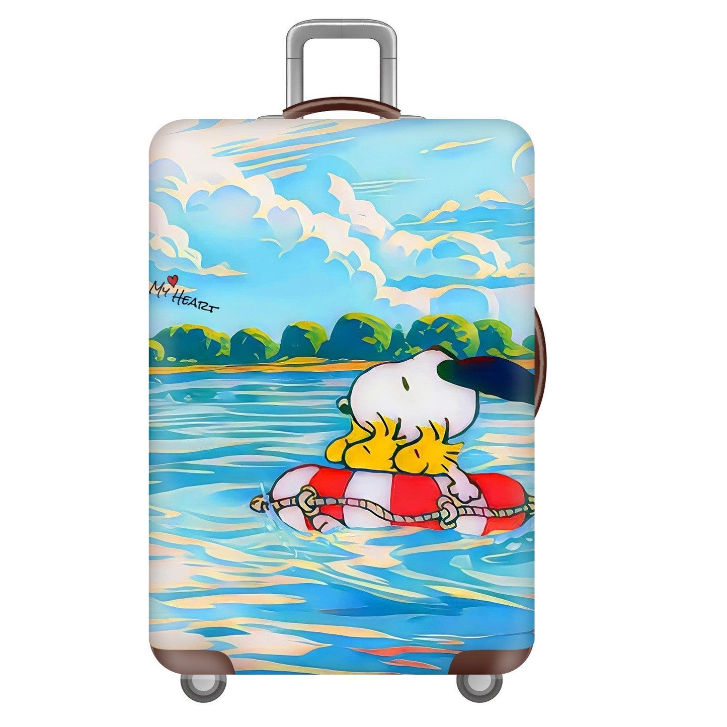 Unisex Hardcase Reis Koffer met Speelse Snoopy Motief
