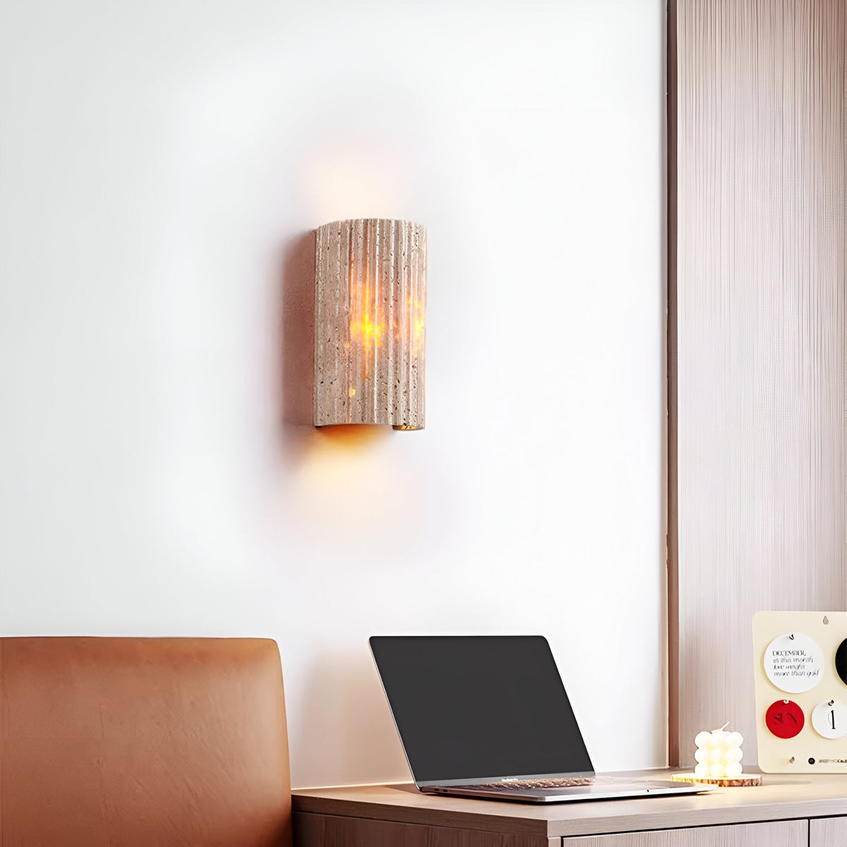 Solaro Travertine Tuin Buitenwandlamp