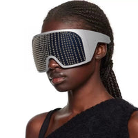 Dames modieuze skibril met strass-bezette frame Brehn