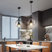 Minimalistische Rookglas Koepel Hanglamp 1-lamp