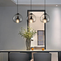 Minimalistische Rookglas Koepel Hanglamp 1-lamp