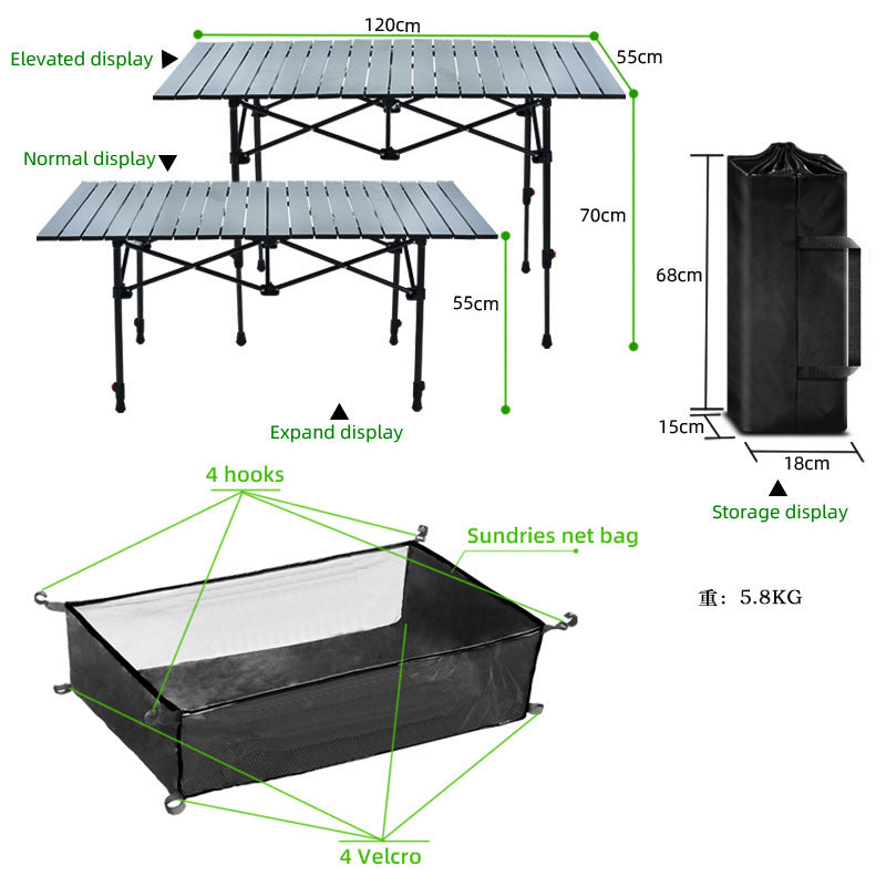 Unisex Opvouwbare Campingtafel Brehn