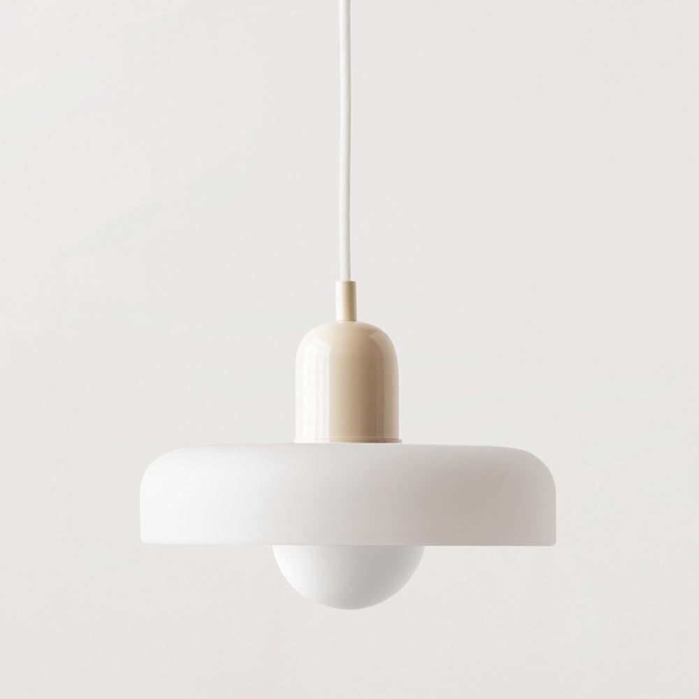Bauhaus Hanglamp in Gekleurd Glas met Verstelbare Ophang