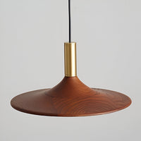 Noordse Stijl Walnoot-Finish IJzeren Hanglamp