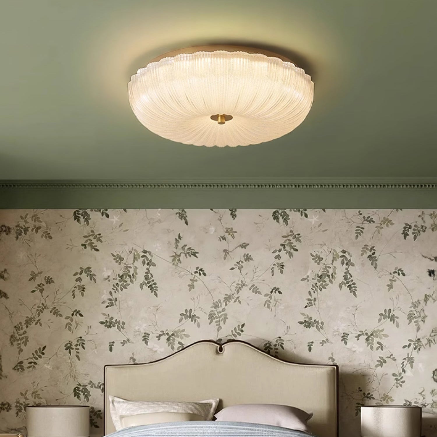 Gerimpeld Glazen Plafondlamp