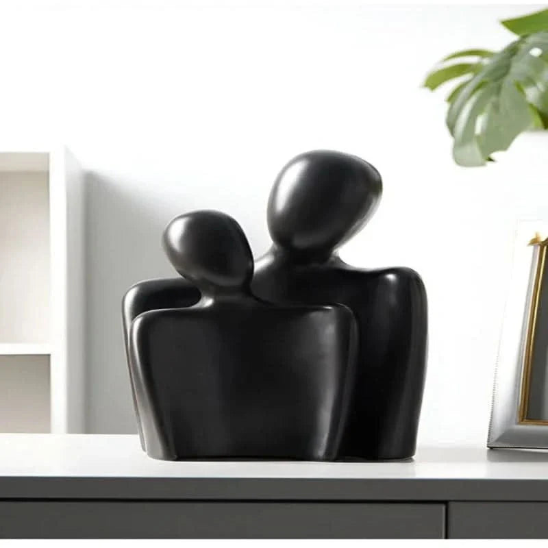 Moderne sculptuur die verbinding en tederheid symboliseert
