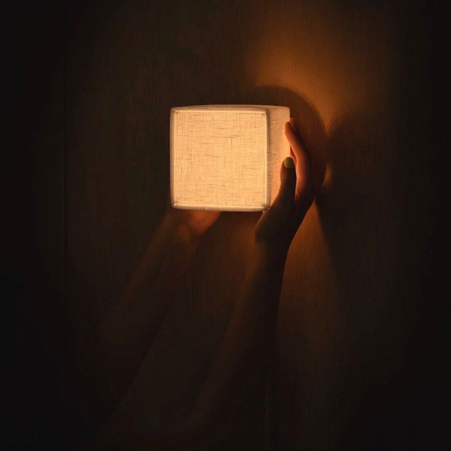 Zenform Glow Japanse Wabi-Sabi Stoffen Wandlamp