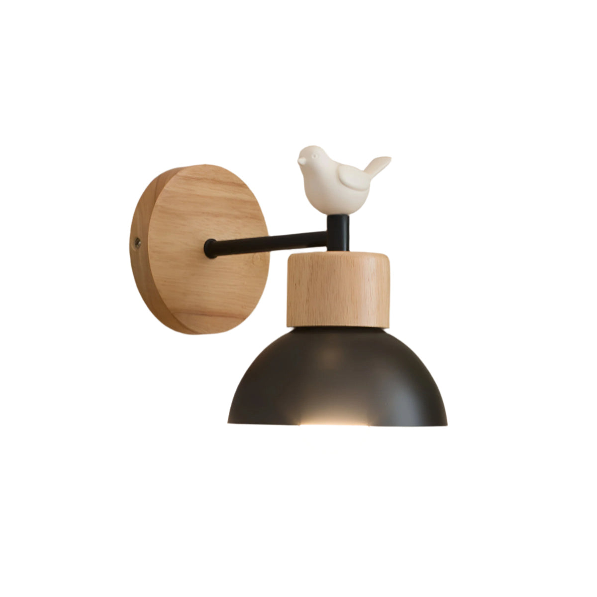 Noordse Hout IJzeren Schaduw Japandi Wandlamp