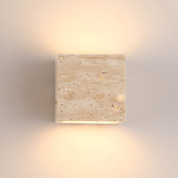 Travertijn Steen Minimalistische Buiten LED Wandlamp