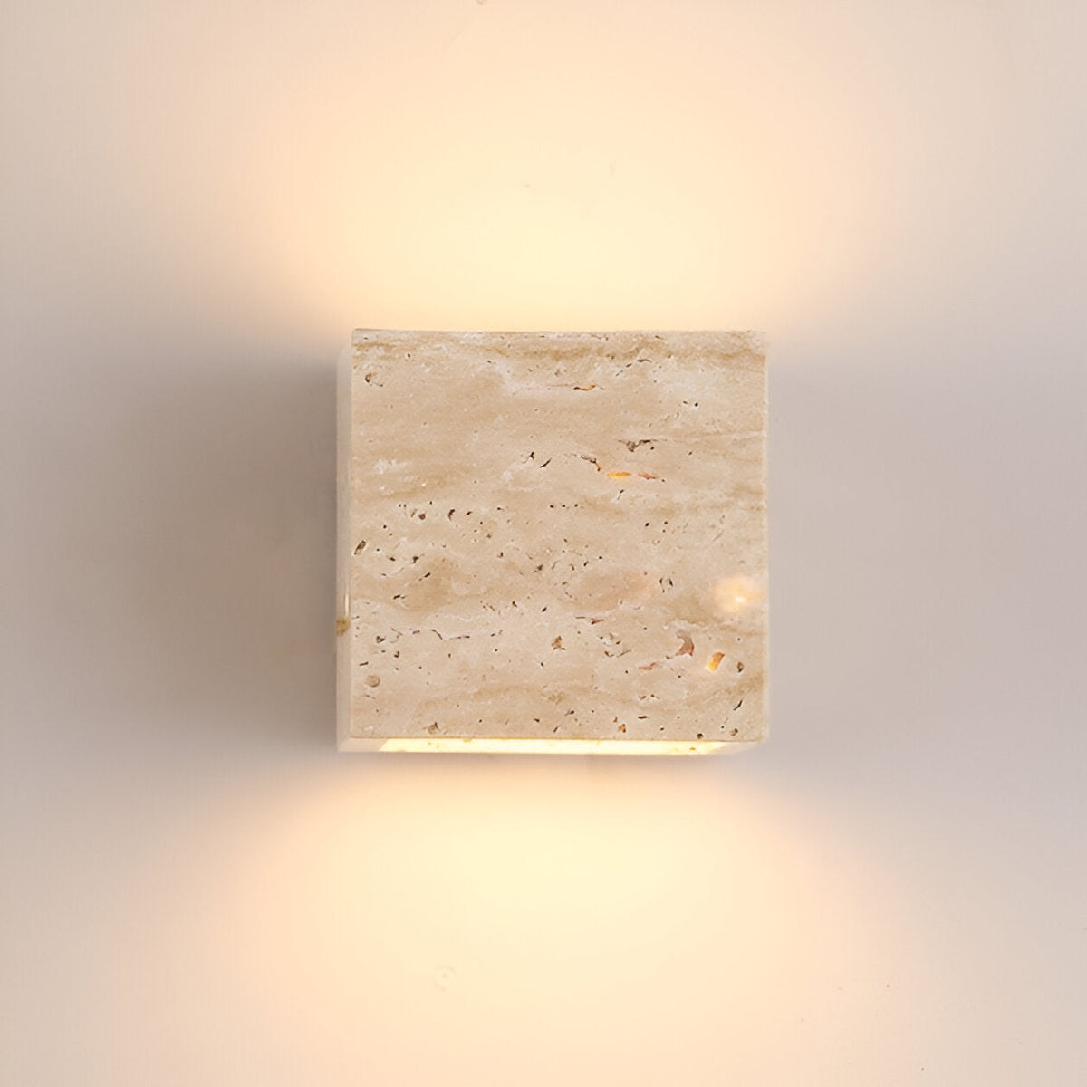 Travertijn Steen Minimalistische Buiten LED Wandlamp