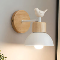 Noordse Hout IJzeren Schaduw Japandi Wandlamp