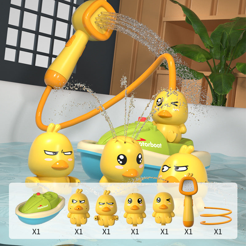 HydroDuck Piratenschip & Fontein | Educatief waterspeelgoed met kraandouche en interactieve functies