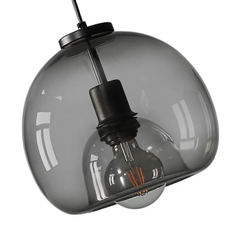 Minimalistische Rookglas Koepel Hanglamp 1-lamp