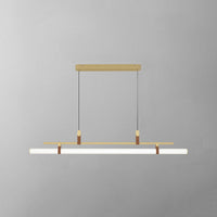 Inari Moderne Lineaire Metalen Hanglamp, Zwart/Goud