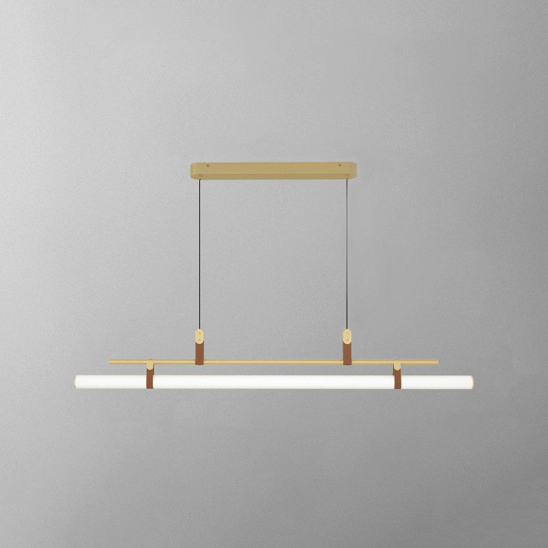 Inari Moderne Lineaire Metalen Hanglamp, Zwart/Goud