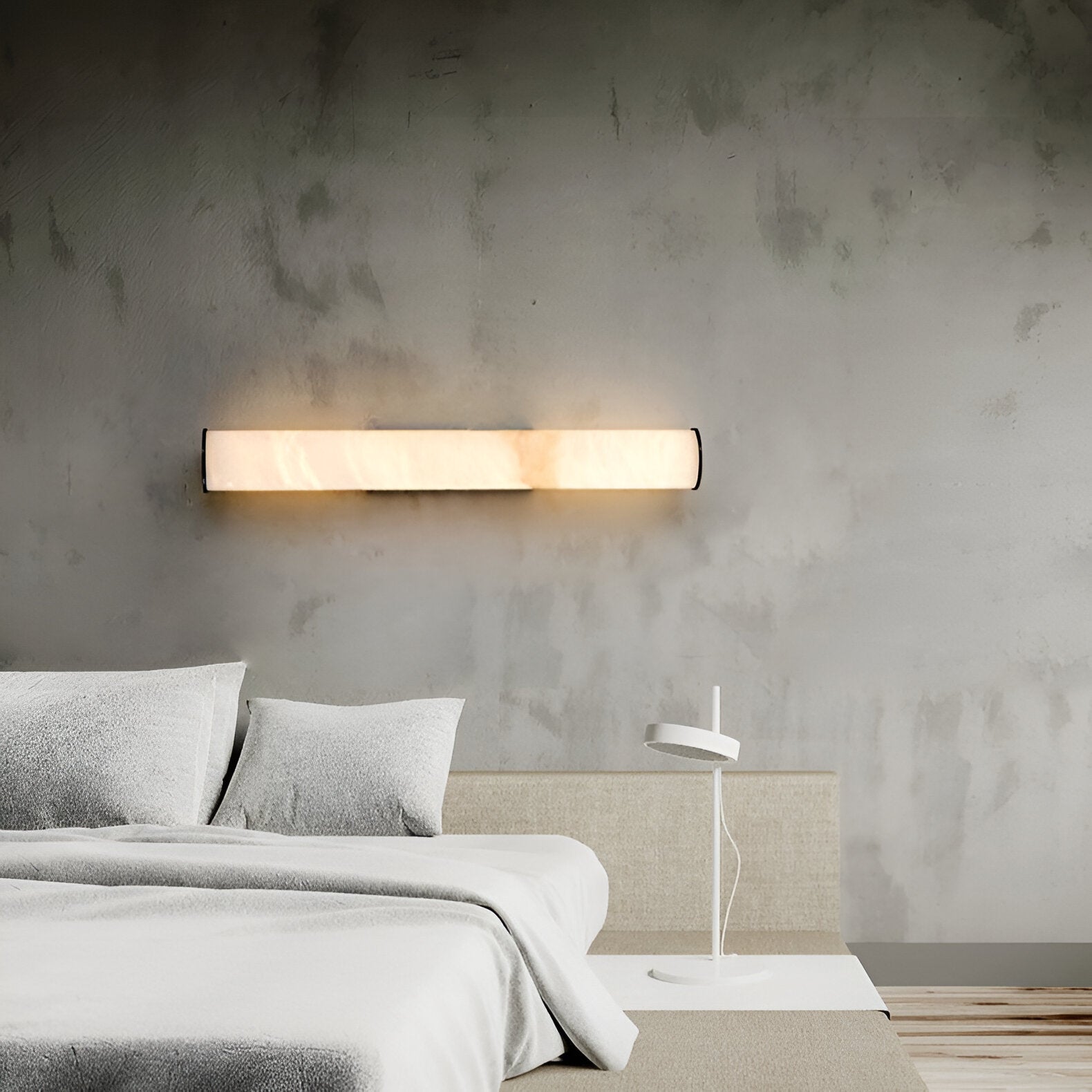 Moderne Minimalistische Spaanse Marmer Koper Wandlamp LED 1-Licht