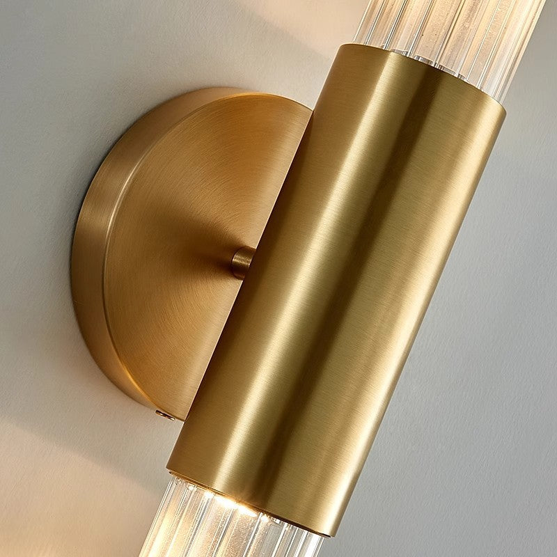 Noordse Watergolven Glas Messing Wandlamp LED 1-Licht