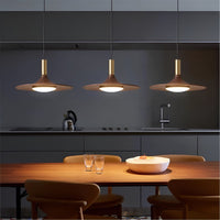 Noordse Stijl Walnoot-Finish IJzeren Hanglamp