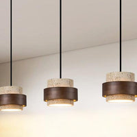 Geel Travertijn Japandi Minimalistische Hanglamp