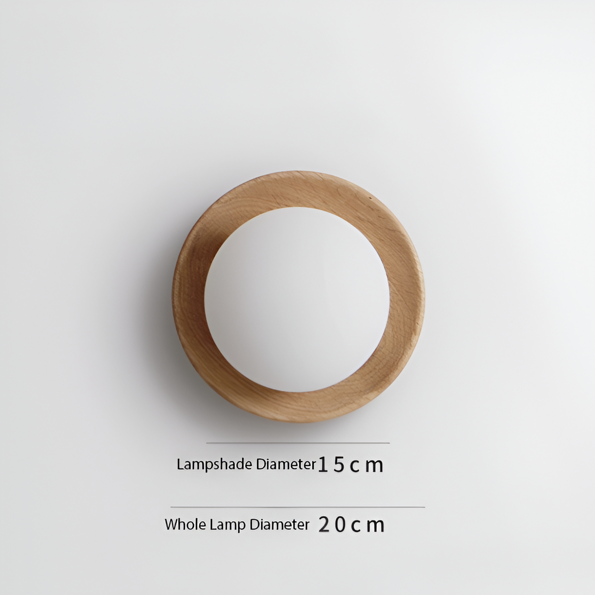 Noordse Minimalistische Natuurlijke Houten LED Wandlamp