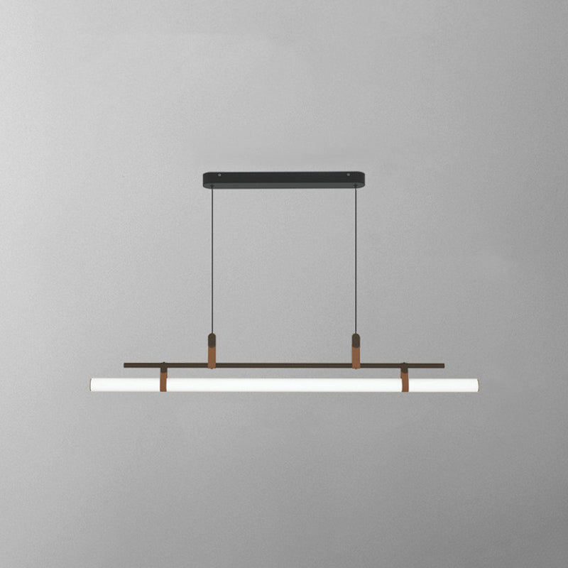 Inari Moderne Lineaire Metalen Hanglamp, Zwart/Goud