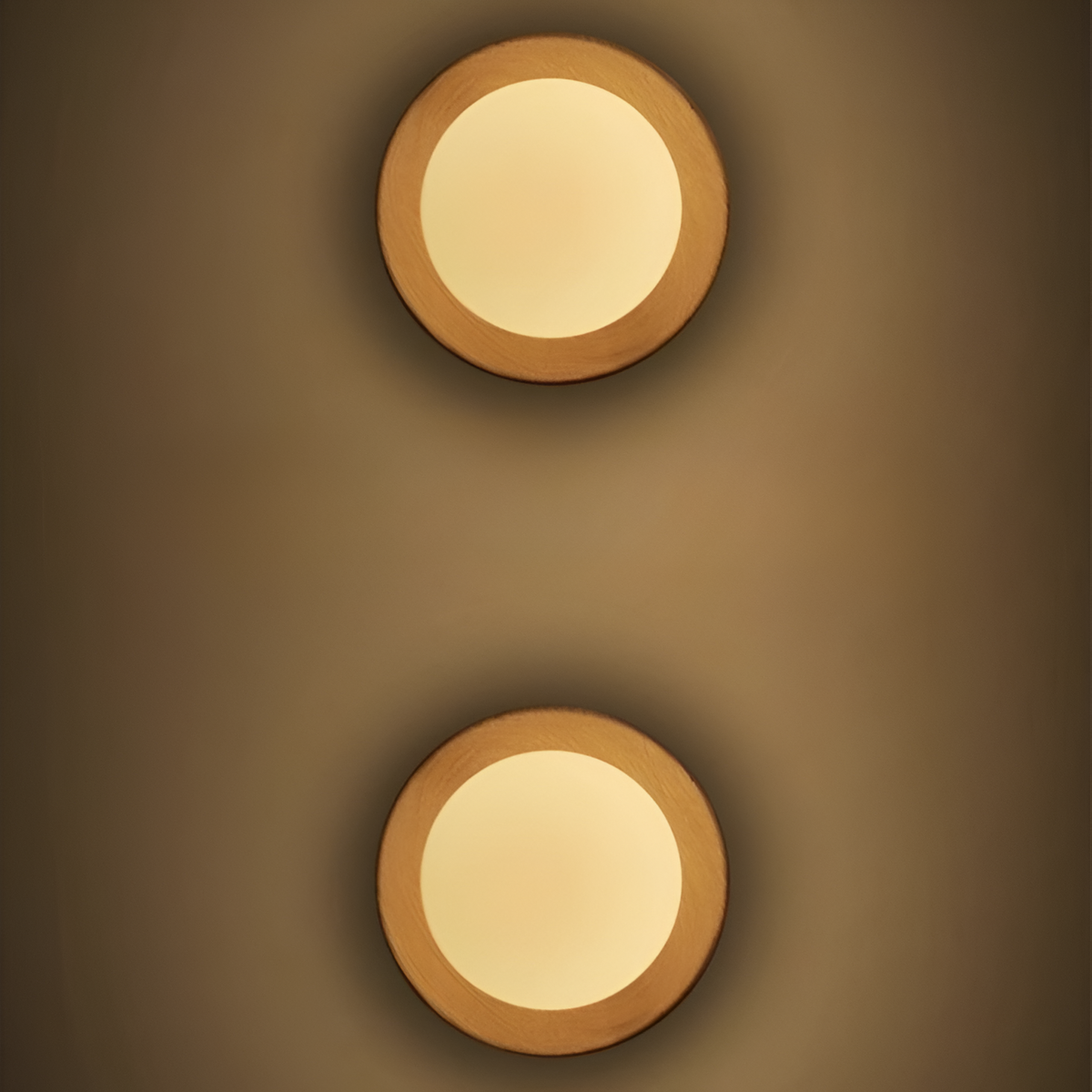 Noordse Minimalistische Natuurlijke Houten LED Wandlamp