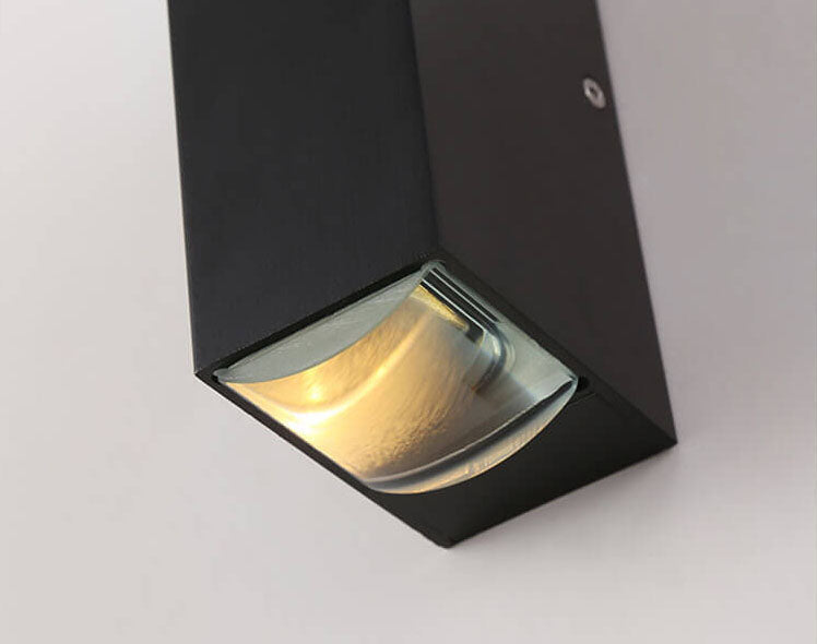 Moderne waterdichte rechthoekige LED-wandlamp voor buiten