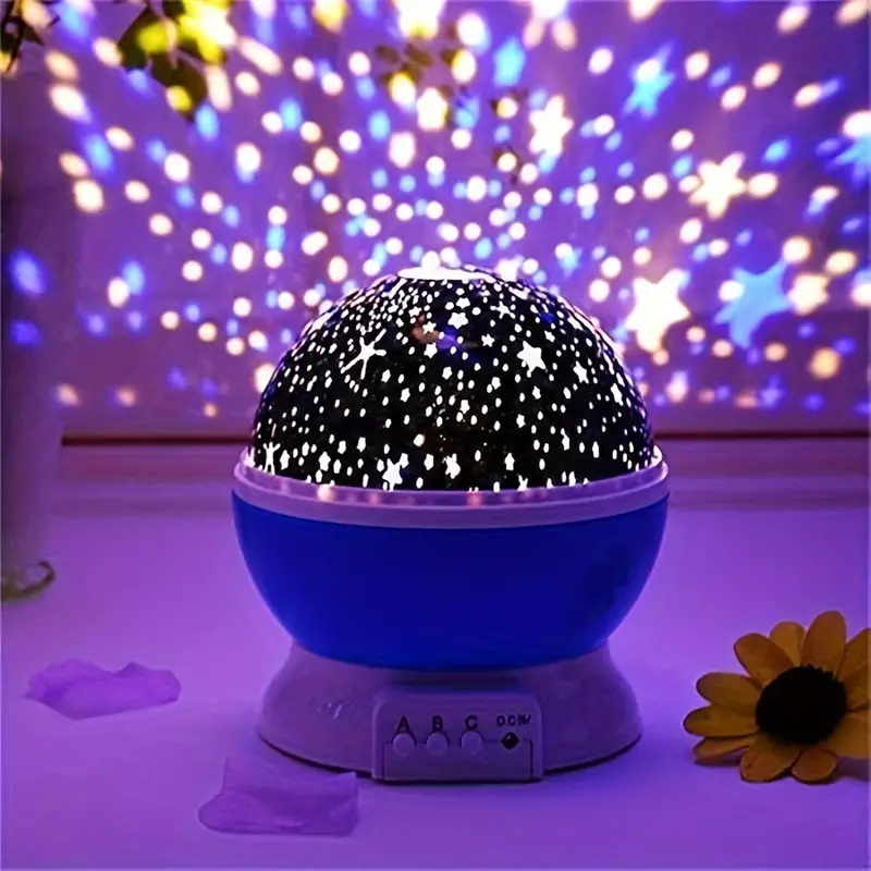 Draaiende Sterrenprojector Nachtlamp – Kalmerend LED Licht voor Kinderkamer