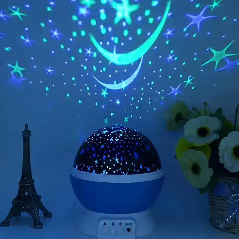 Draaiende Sterrenprojector Nachtlamp – Kalmerend LED Licht voor Kinderkamer