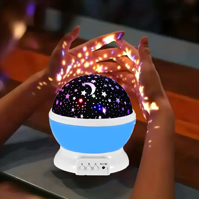Draaiende Sterrenprojector Nachtlamp – Kalmerend LED Licht voor Kinderkamer