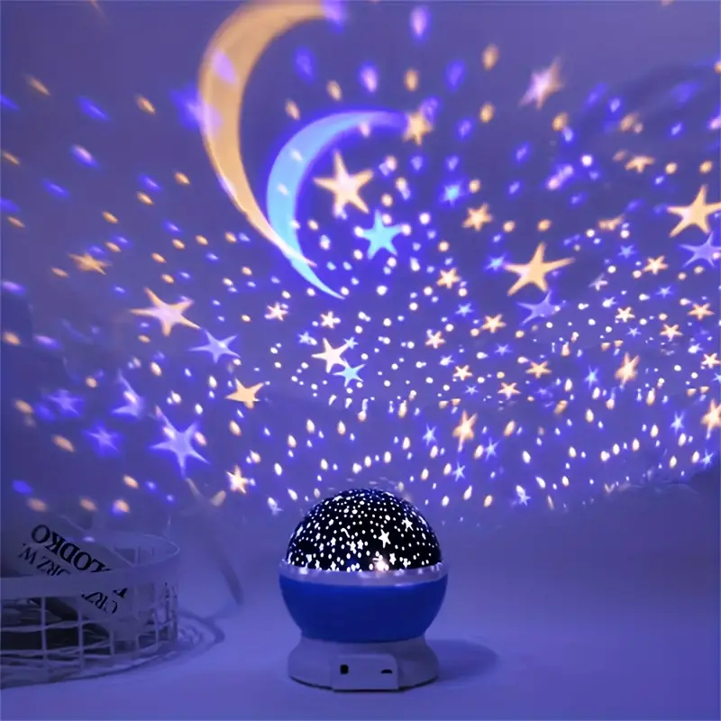 Draaiende Sterrenprojector Nachtlamp – Kalmerend LED Licht voor Kinderkamer