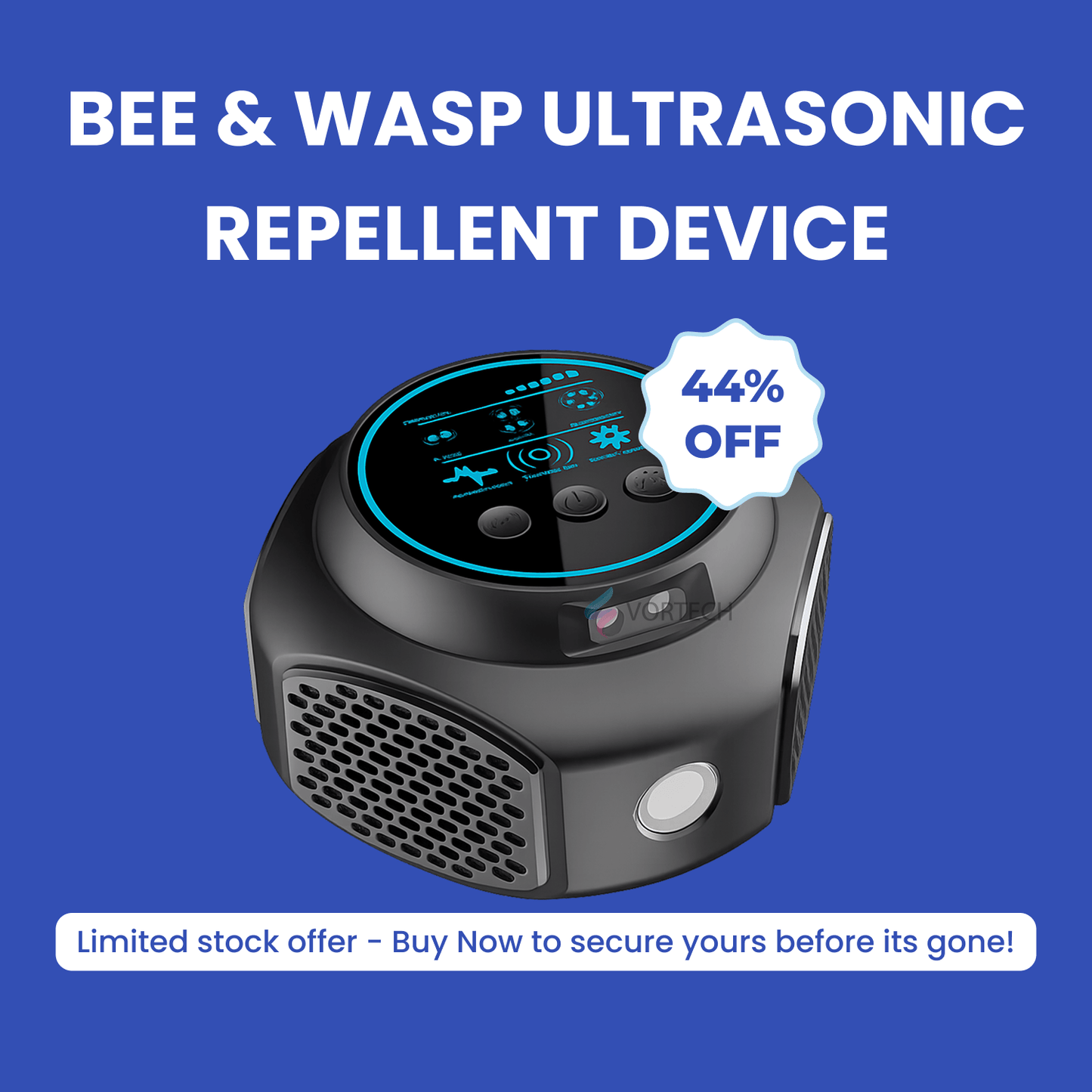 PulseGuard Ultrasone Bij- en Wespafschrikker, 360 Graden Dekking