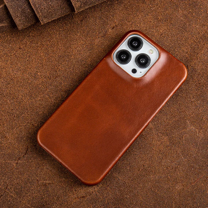 Leren Telefoonhoesje voor iPhone met Schokabsorberende Bescherming