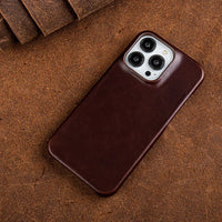 Leren Telefoonhoesje voor iPhone met Schokabsorberende Bescherming