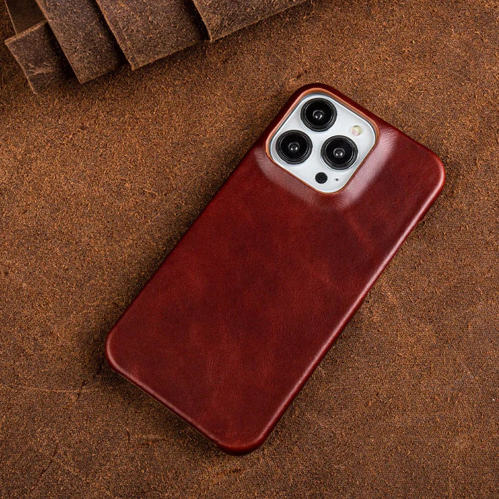 Leren Telefoonhoesje voor iPhone met Schokabsorberende Bescherming