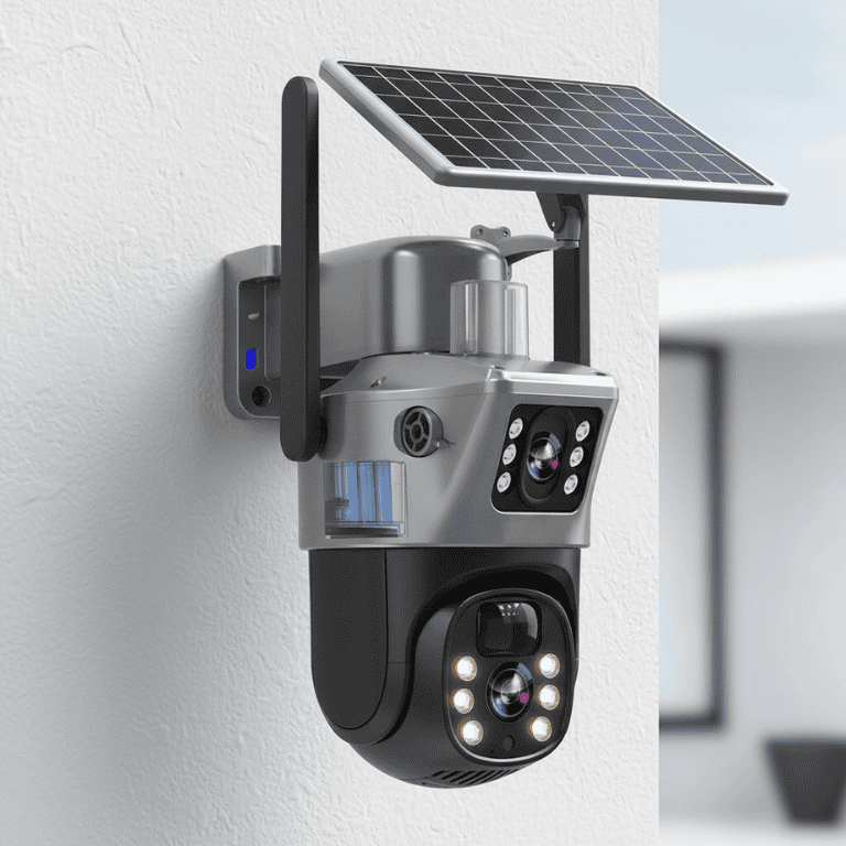 DualGuard Solar 4K – Draadloze beveiligingscamera met zonnepaneel & 360° rondomzicht