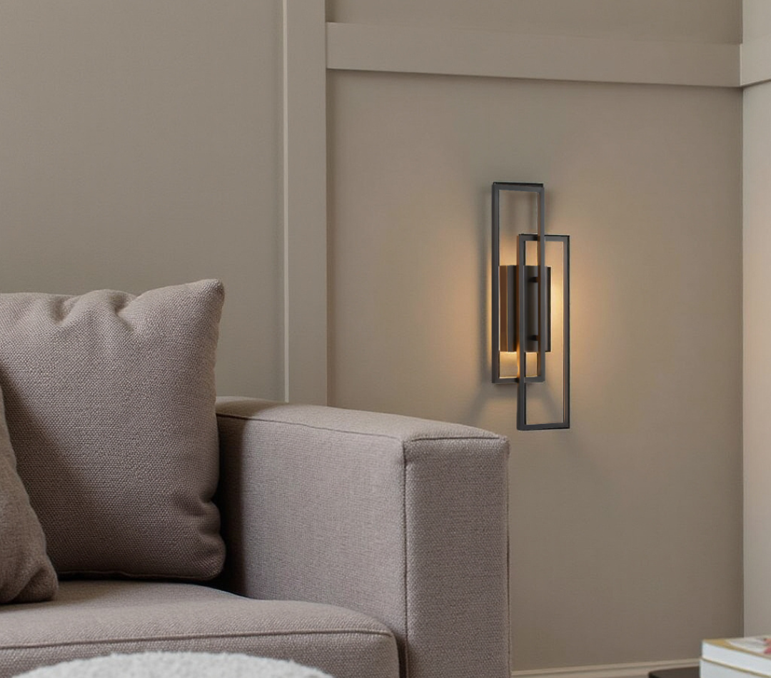 Wandgemonteerde LED-lamp met Dubbele Rechthoekige Frame