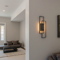 Wandgemonteerde LED-lamp met Dubbele Rechthoekige Frame
