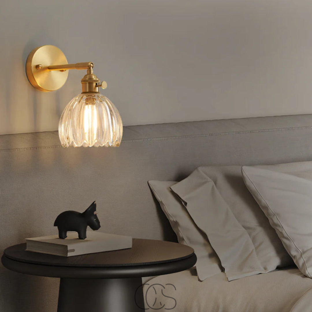Retro Wandlamp met Glazen Tulpenkap