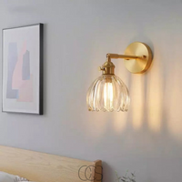 Retro Wandlamp met Glazen Tulpenkap