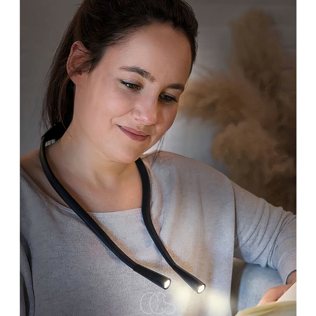 Oplaadbare LED Leeslamp voor om de Nek – Verstelbaar & Dimbaar