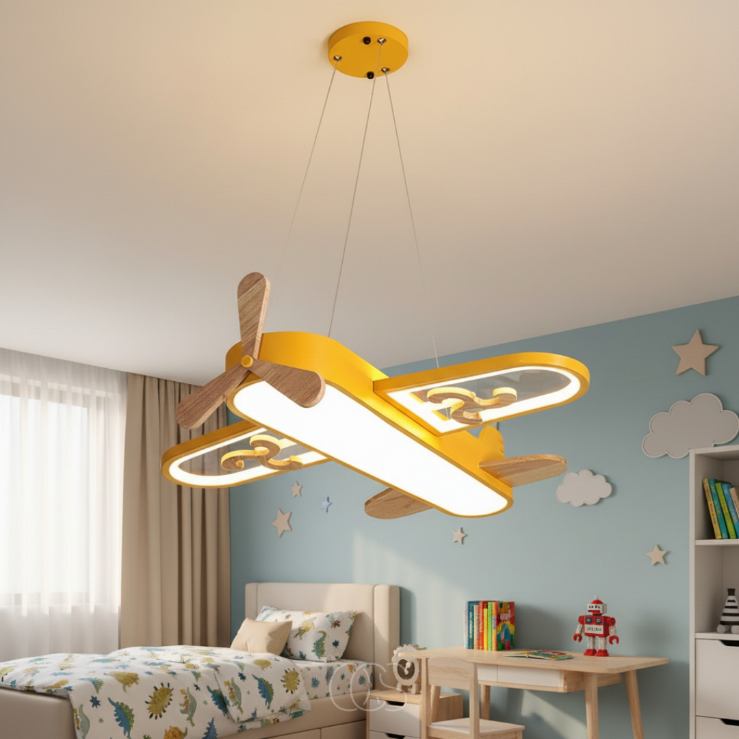 Vliegtuig hanglamp voor kinderkamers - dimbaar